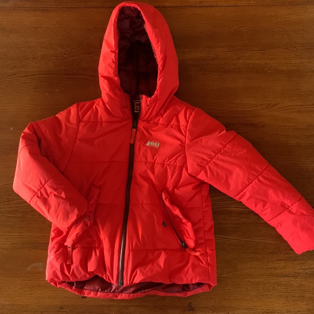 REI Kids Puffer Jacket Unisex RED SIZE 6-7